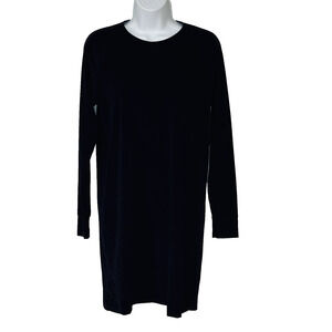 James Perse Velour Shift Dress S Long Sleeves Capsule Quiet Luxury Minimalist
